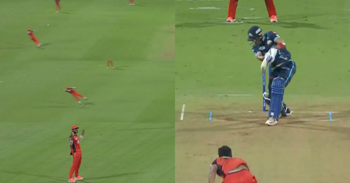 SRH vs GT: Watch - Rahul Tripathi's One-Handed Stunner To Send Back Shubman Gill