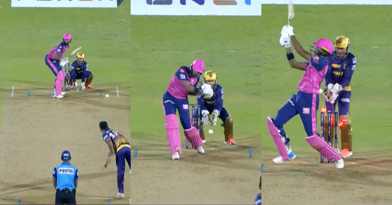 RR vs KKR Watch - Sunil Narine Cleans Up Devdutt Paddikal
