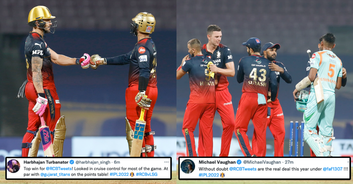 LSG vs RCB: Twitter Reacts As Faf du Plessis, Josh Hazlewood Star To Take RCB To 2nd Place