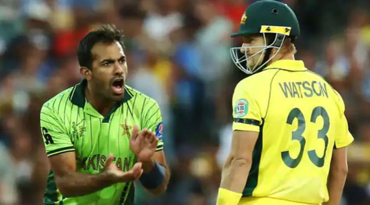 Wahab Riaz and Shane Watson. PHoto- Getty