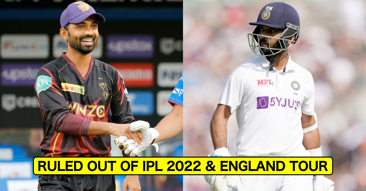 Ajinkya Rahane Suffers Hamstring Injury, Ruled Out Of Remainder Of IPL 2022 & England Tour