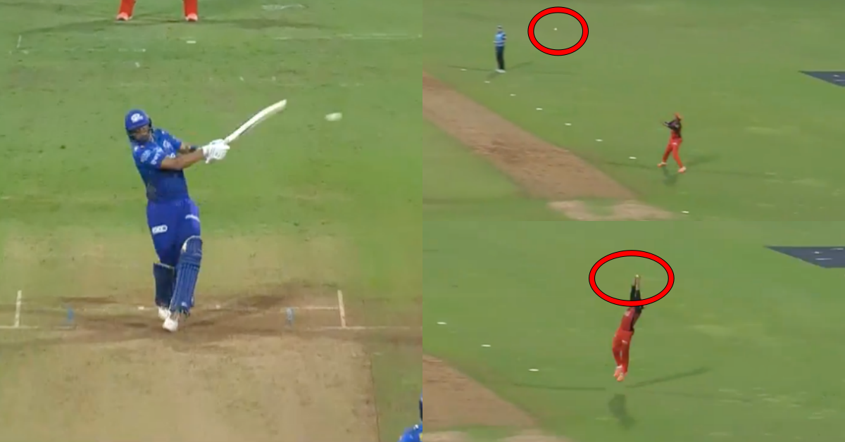 MI vs SRH: Watch - Daniel Sams Cameo Gets Cut Short By Priyam Garg's Well-Judged Catch