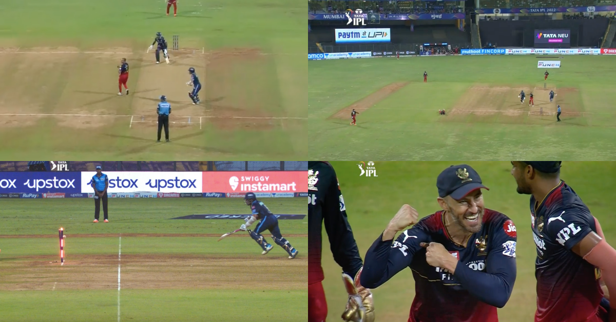 RCB vs GT: Watch - Faf du Plessis's Brilliant Throw Ends Wriddhiman Saha's Innings