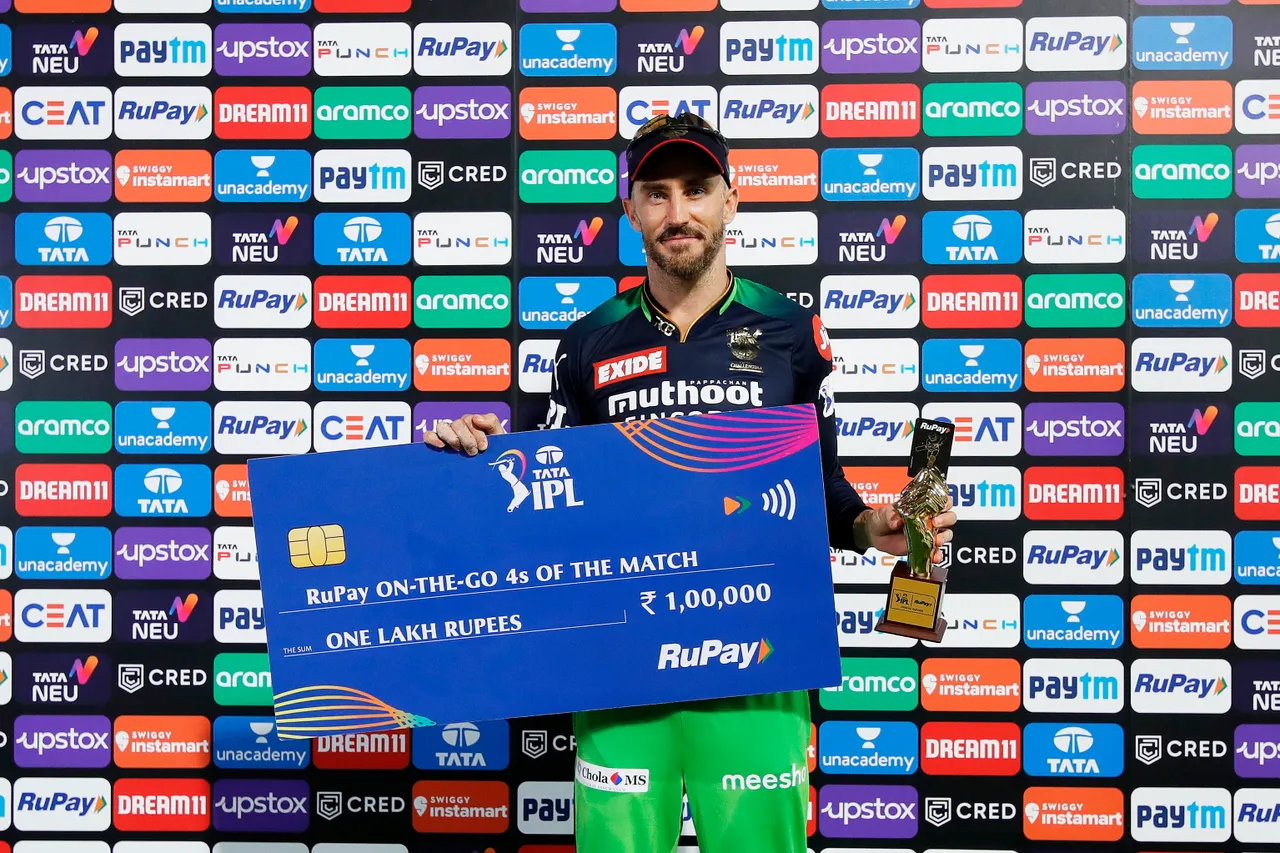 Faf du Plessis of RCB. Photo-IPL