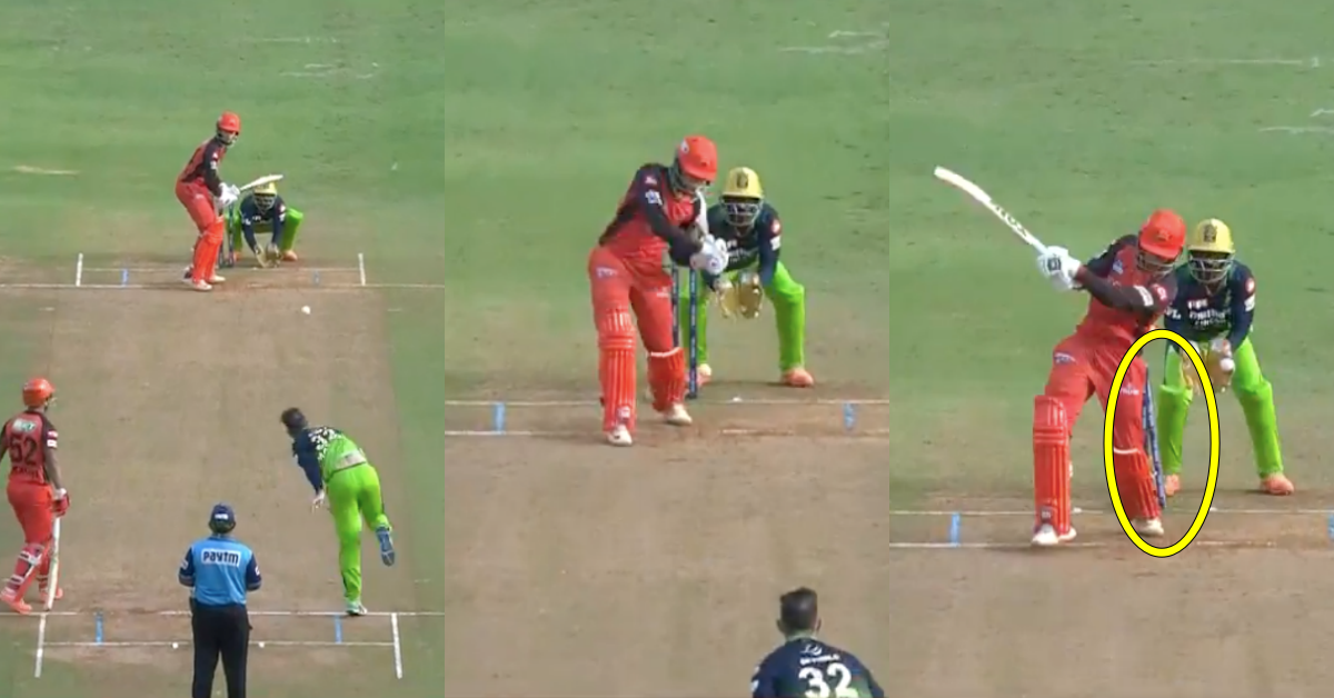 SRH vs RCB: Watch - Glenn Maxwell Cleans Up Abhishek Sharma