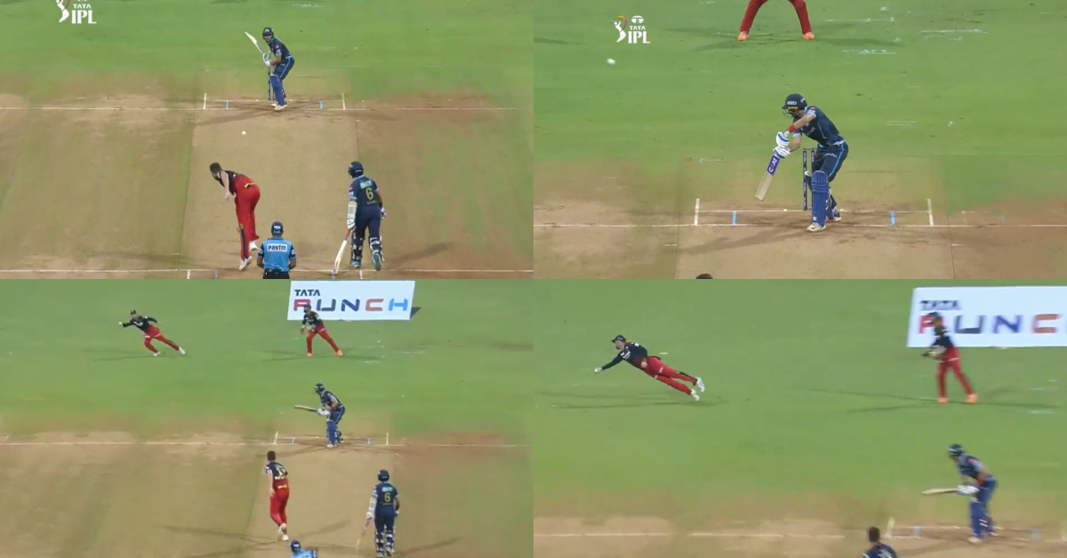 RCB vs GT: Watch – Glenn Maxwell Grabs A One-handed Stunner To Send Back Shubman Gill For 1