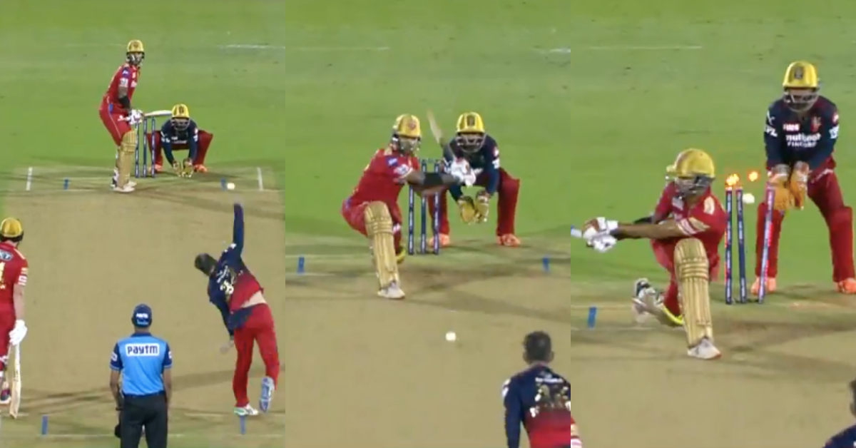 RCB vs PBKS: Watch – Glenn Maxwell Castles Shikhar Dhawan In IPL 2022 Match 60