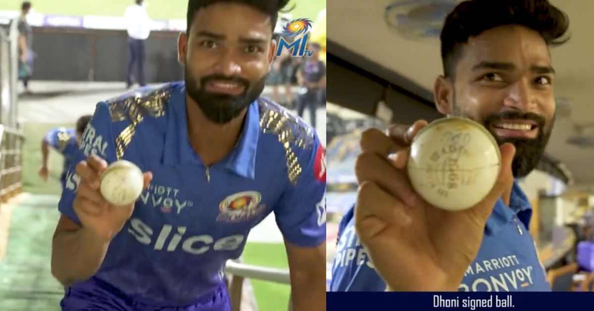 IPL 2022: Watch - Kumar Kartikeya Flaunts Match Ball Signed By MS Dhoni After Win vs CSK