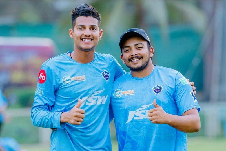 Yash Dhull and Prithvi Shaw DC (Image Credits;:Twitter)