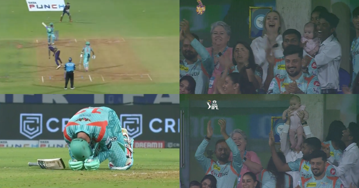 KKR vs LSG: Watch – Quinton De Kock's Family Celebrates From Stands As He Reaches 100 vs KKR
