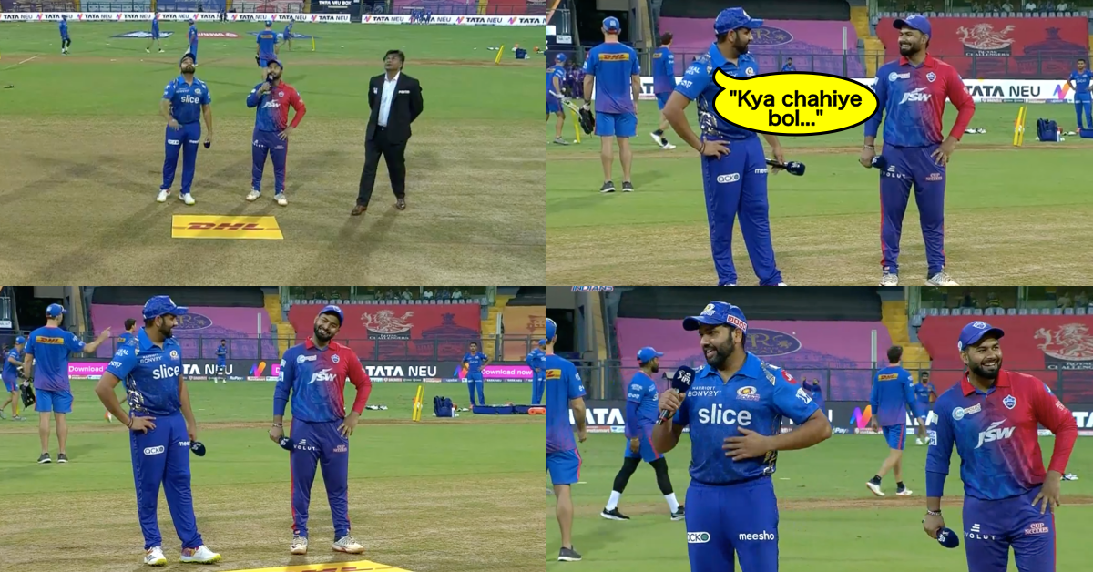 MI vs DC: Watch - Rohit Sharma Asks Rishabh Pant Before Opting To Bowl First At Toss