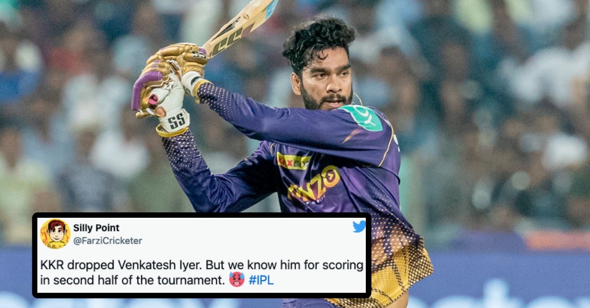 KKR vs RR: Twitter Reacts As Venkatesh Iyer Gets Dropped From KKR Playing XI After String Of Poor Performances