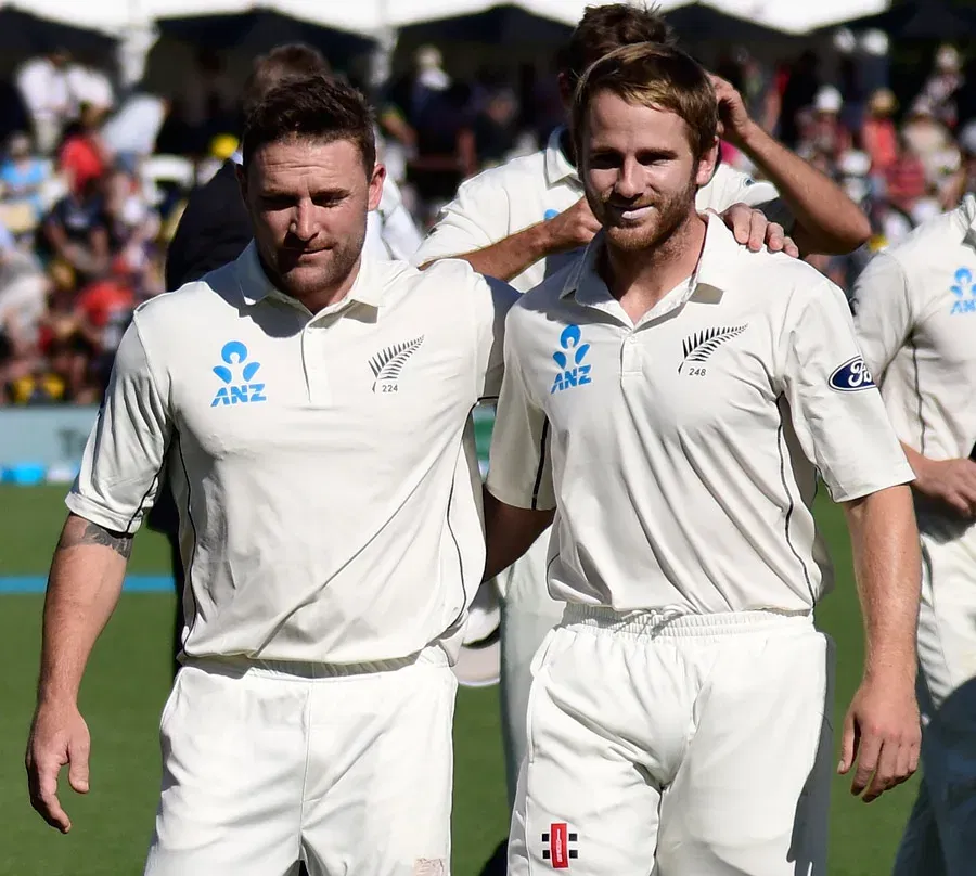 Kane Williamson and Brendon McCullum (Image Credits: Twitter)