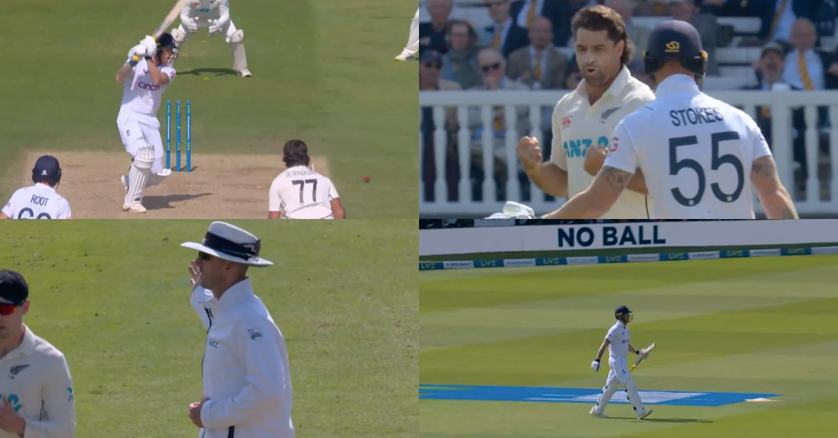 ENG vs NZ: Watch - Ben Stokes Recalled To The Crease After Being Bowled Off A No-Ball By Colin de Grandhomme