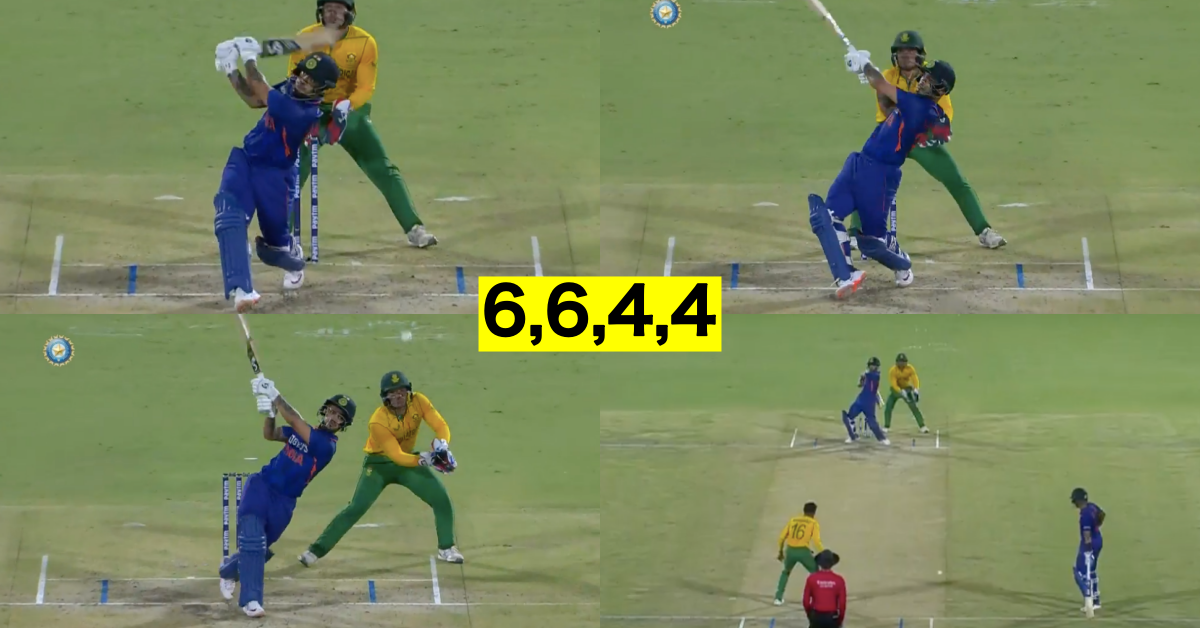 IND vs SA: Watch – Ishan Kishan Smashes 20 Runs Off Keshav Maharaj's Over