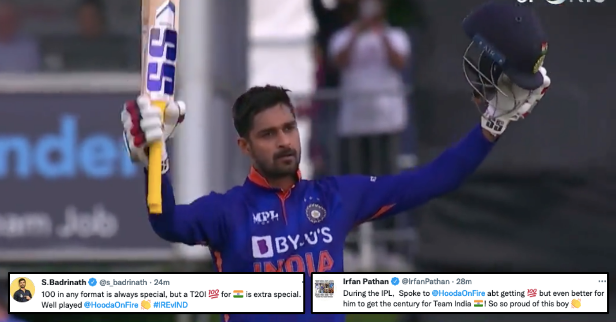 IRE vs IND: Twitter Reacts As Deepak Hooda Becomes 4th Indian To Hit A T20I Century