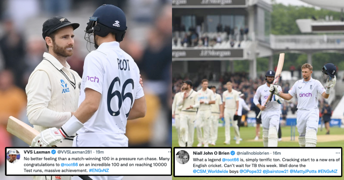 ENG vs NZ: Twitter Reacts As Joe Root Smashes 4th Innings Century At Lord's; Helps England Start New Era With 5-Wicket Win