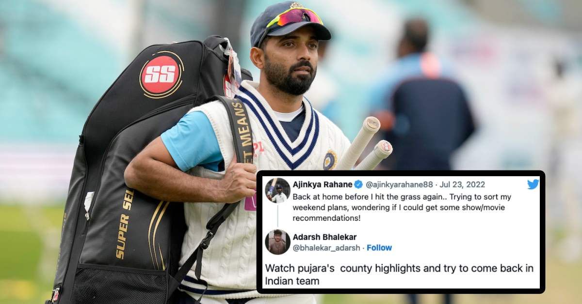 “Watch Pujara's County Highlights And Try To Come Back In Indian Team" – Twitter Trolls Ajinkya Rahane As He Asks For Movie Suggestions