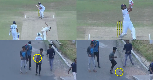 Watch: Dinesh Chandimal's Huge Six Off Mitchell Starc Lands Outside Galle Stadium, Hits A Pedestrian