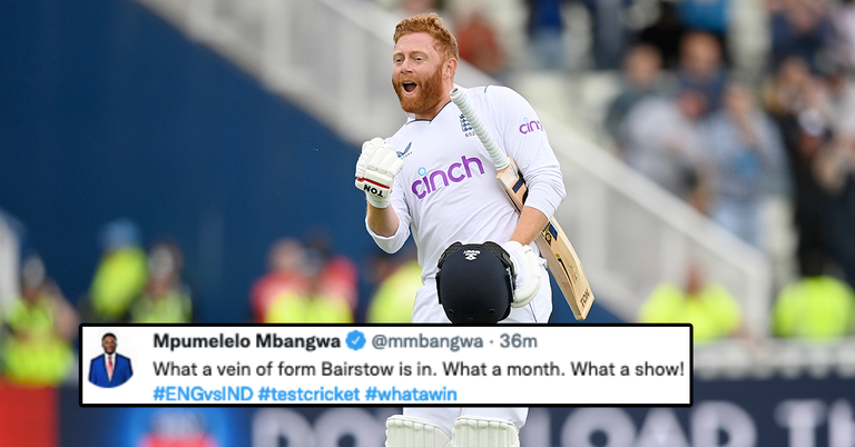Twitter Reacts As Jonny Bairstow Slams Terrific Century On Final Day Of Edgbaston Test vs India