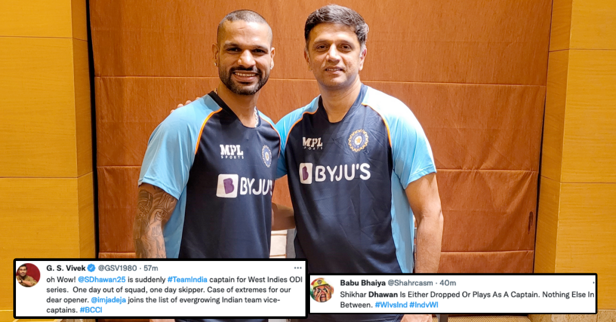 IND vs WI: Twitter Reacts As BCCI Names Shikhar Dhawan Captain For India's ODI Tour Of West Indies
