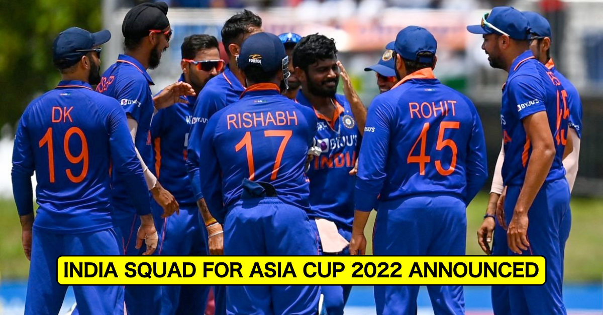 India squad for Asia Cup 2022 announced