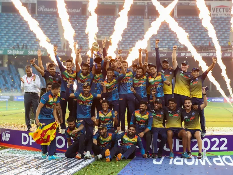Sri Lanka National Cricket Team winning Asia Cup 2022 (Image Credits: Twitter)