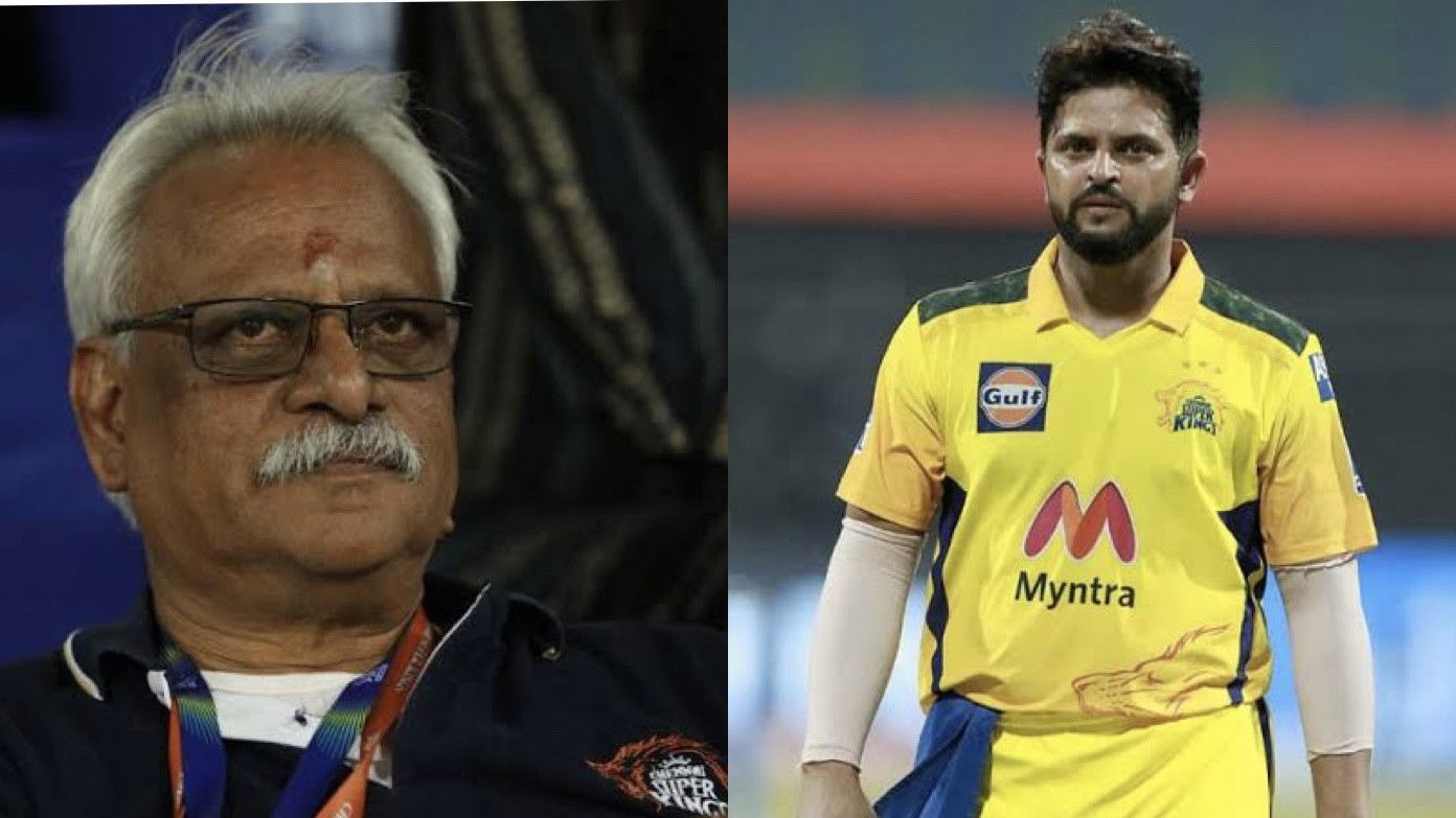 CSK CEO Kasi Viswanathan and Suresh Raina. PC- Twitter