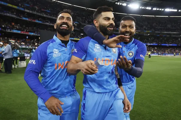 Hardik Pandya, Virat Kohli and Dinesh Karthik