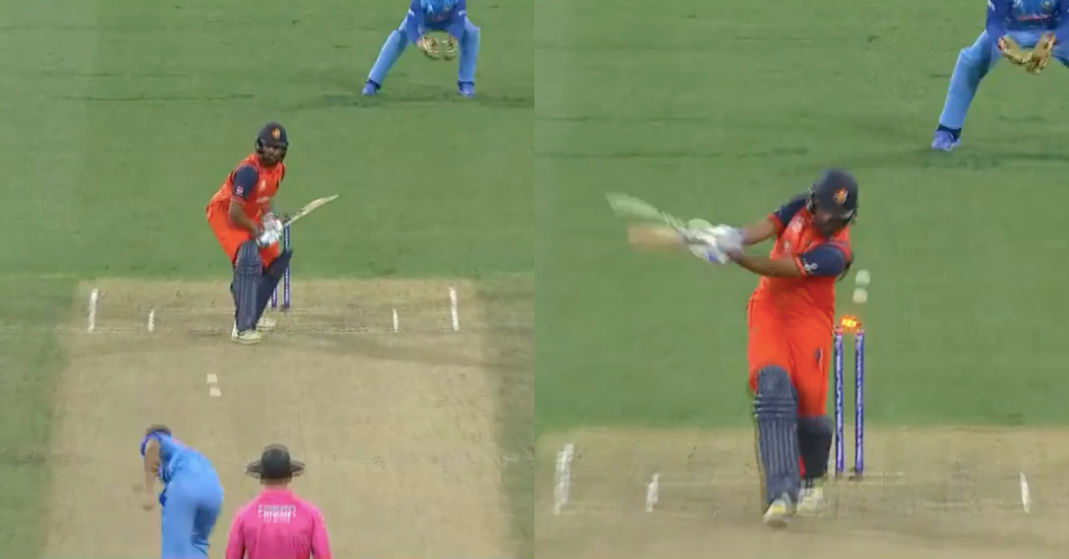 Watch: Bhuvneshwar Kumar Clean Bowls Vikramjit Singh To End His Struggle In IND vs NED T20 World Cup 2022 Match