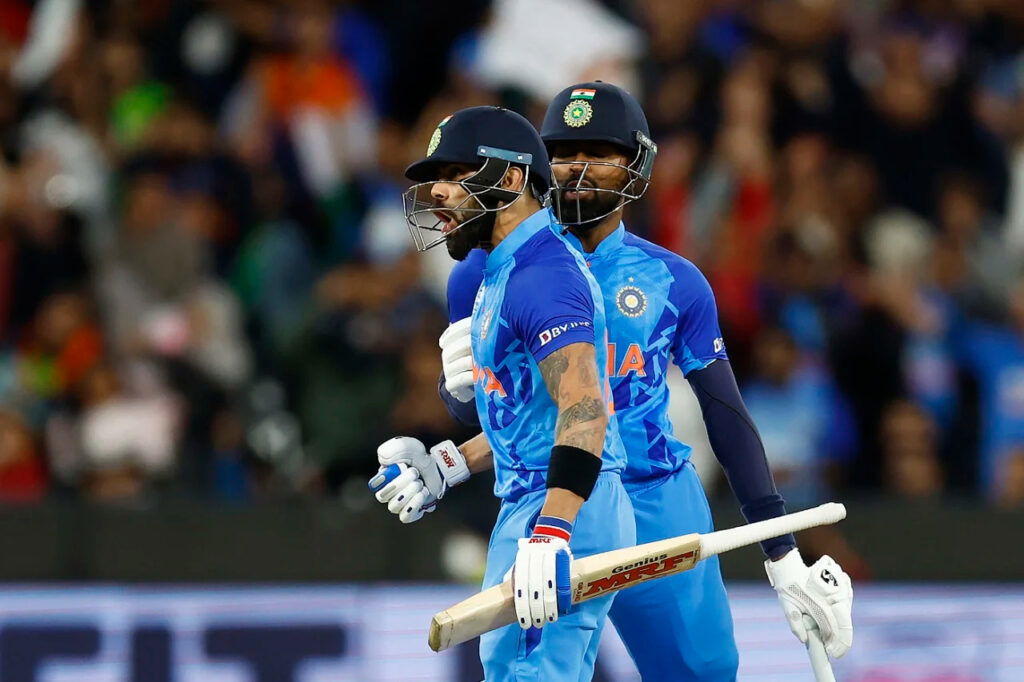 Virat Kohli and Hardik Pandya. PC- Getty