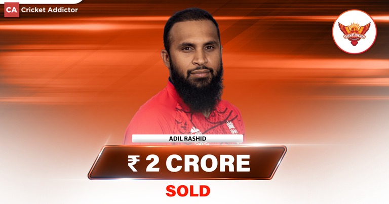IPL Auction 2023: Adil Rashid Bought By Sunrisers Hyderabad (SRH) For ...