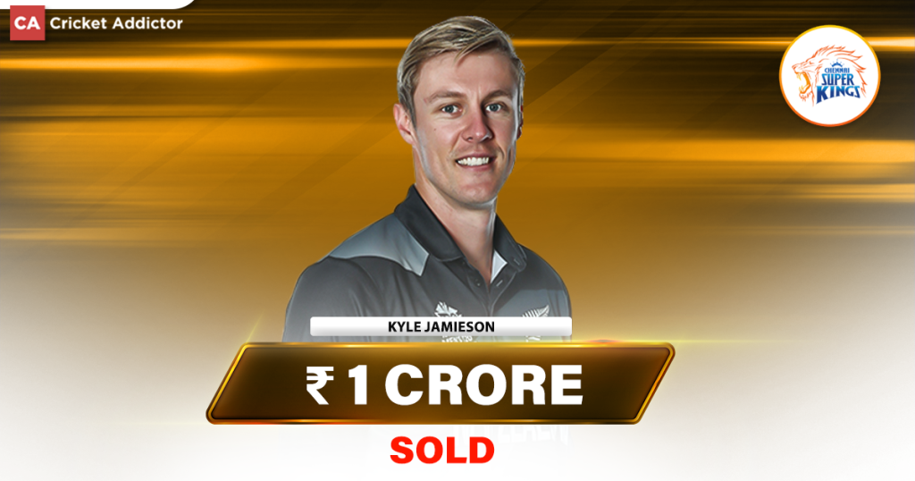 IPL Auction 2023- Kyle Jamieson Bought By Chennai Super Kings (CSK) For INR 1 Crore