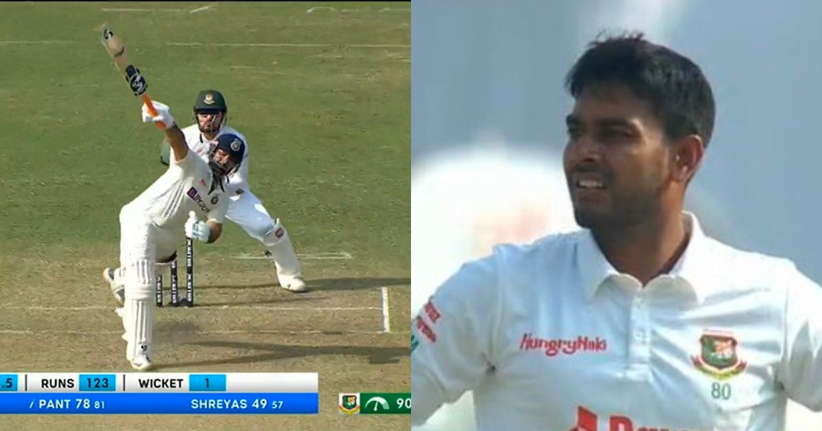 IND vs BAN: Watch- Rishabh Pant Hits A One Handed Six, Leaves Mehidy Hasan Miraz Stunned