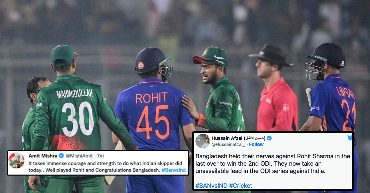 Twitter Reacts As Rohit Sharma's Valiant Effort Goes In Vain And Bangladesh Register 5-Run Win Over India In 2nd ODI In Mirpur