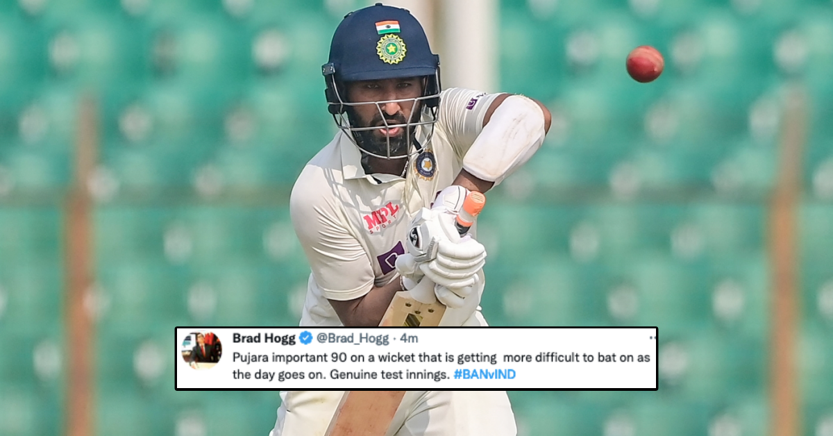 Twitter Reacts As Cheteshwar Pujara Misses A Well-deserved Century By 10 Runs In 1st Innings Of IND vs BAN Chattogram Test