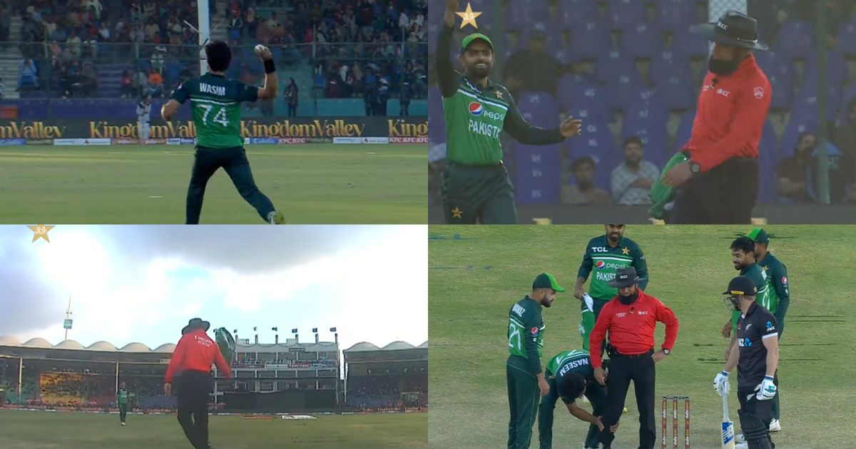 Watch: Umpire Aleem Dar Hit On Ankle During PAK vs NZ 2nd ODI, Grieves in Pain On The Field As Players Console Him