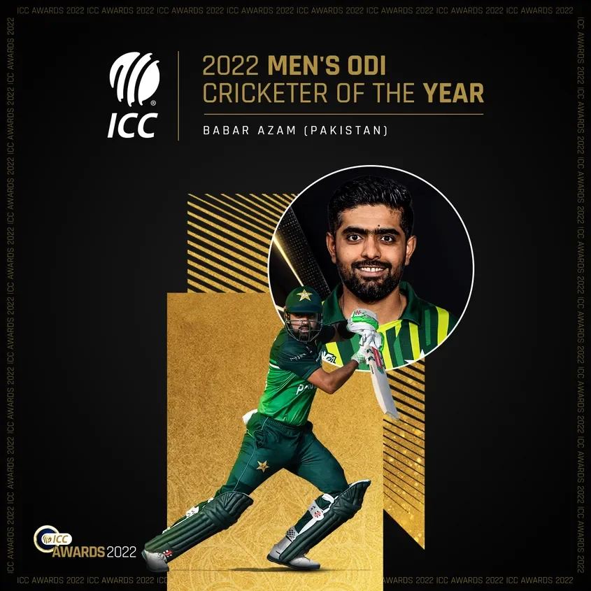 Pakistan captain Babar Azam named ICC Men's ODI Cricketer of the Year 2022