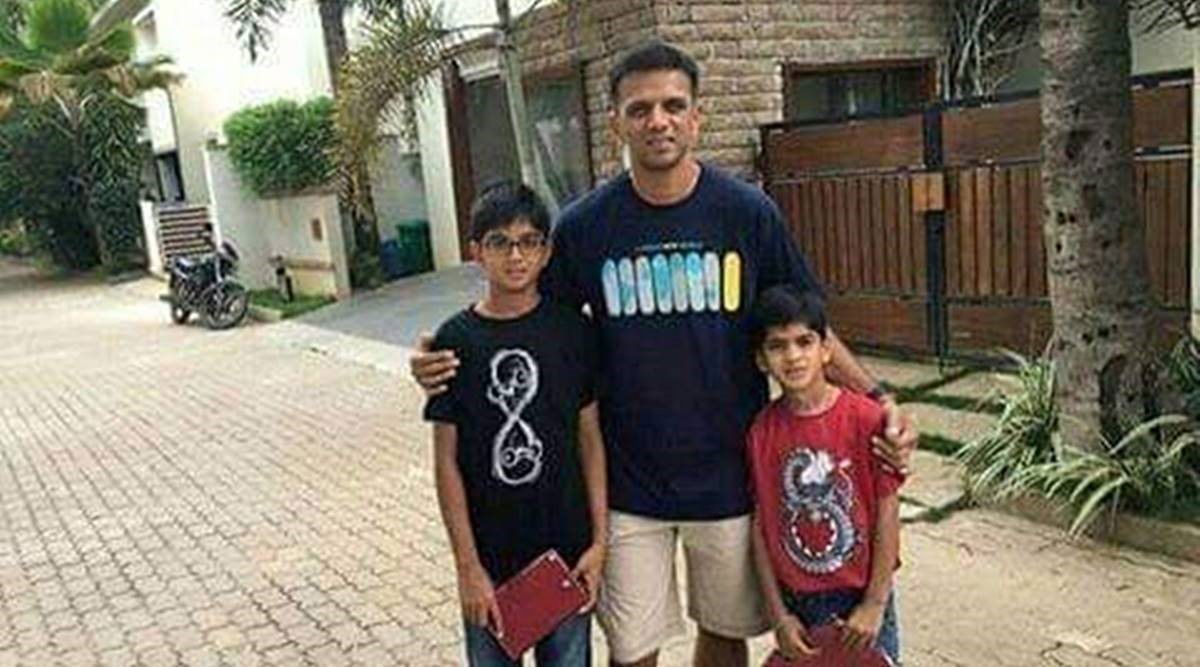 Rahul Dravid, Anvay Dravid & Samit Dravid