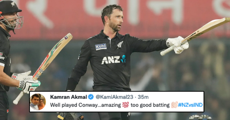 “What A Knock Under Pressure” – Twitter Hails Devon Conway As He Slams An Exceptional ODI Hundred vs India In Indore