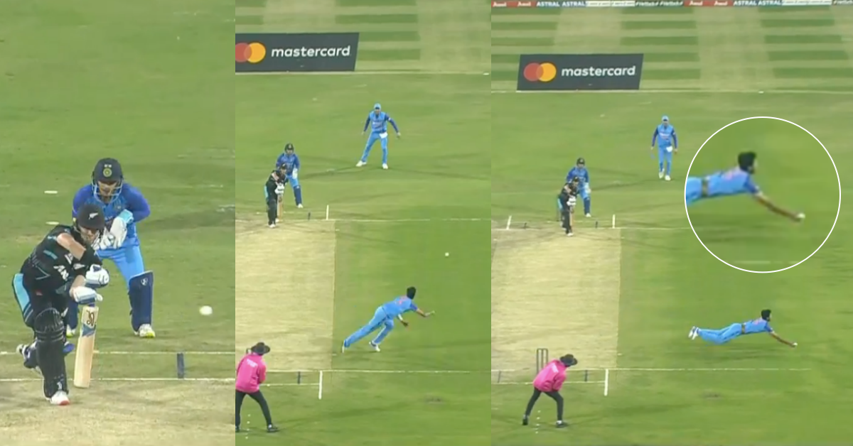 IND vs NZ: Watch – Washington Sundar Grabs An Insane Catch To Send Back Mark Chapman For A Duck In 1st T20I