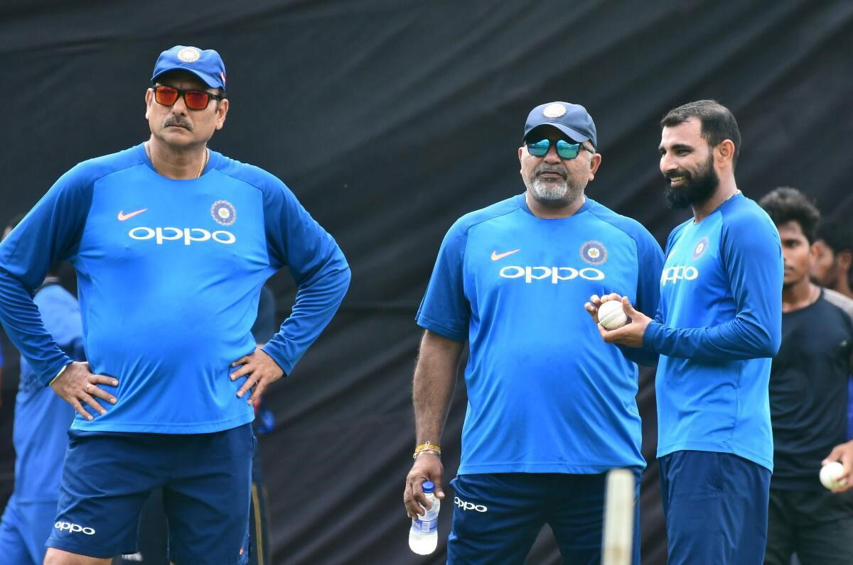 Mohammed Shami, Bharat Arun & Ravi Shastri