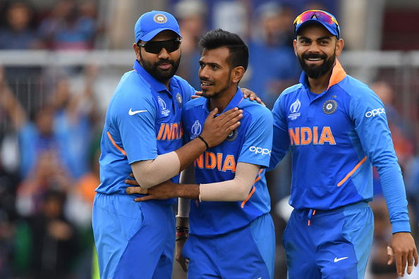 Rohit Sharma, Yuzvendra Chahal, and Virat Kohli, IND vs AUS