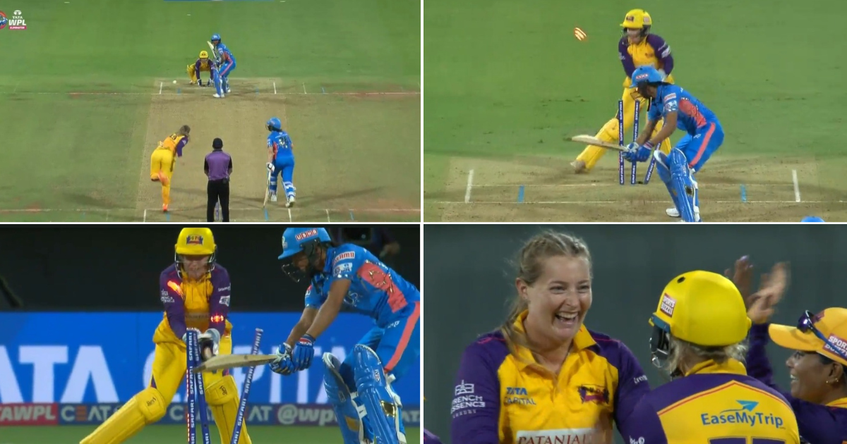 MI-W vs UP-W: Watch - Sophie Ecclestone Foxes Harmanpreet Kaur And Shatters Her Stumps In WPL&nbsp;2023&nbsp;Eliminator