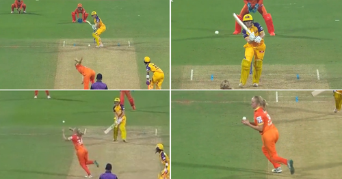 UP-W vs GUJ-W: Watch – Kim Garth Grabs A Sharp Catch In Her Follow-through To Get Rid Of UP Warriorz Captain Alyssa Healy