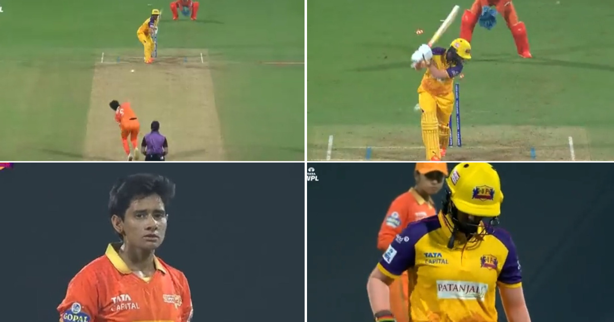 UP-W vs GUJ-W: Watch – Mansi Joshi Castles Deepti Sharma In 3rd WPL 2023 Match