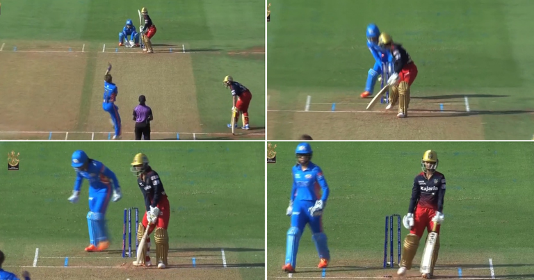 RCB-W vs MI-W: Watch- Nat Sciver-Brunt Bowls A Brilliant Yorker & Thrashes Shreyanka Patil's Stumps