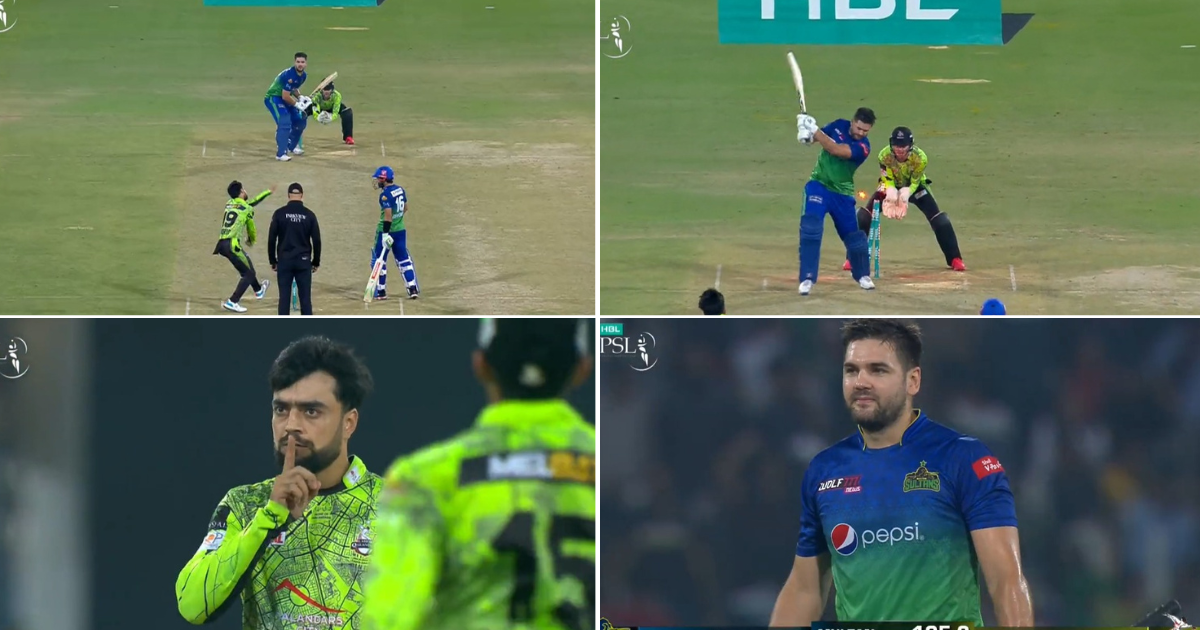 PSL 2023 Final: Watch - Rashid Khan Gives A Fiery Send-off To Rilee Rossouw, Brings Out ‘Finger On Lips’ Celebration As Players Exchange Words