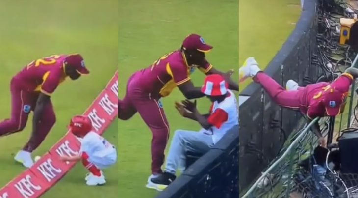 SA vs WI: Watch - West Indies Captain Rovman Powell Saves Child, Injures Himself In A Fielding Effort