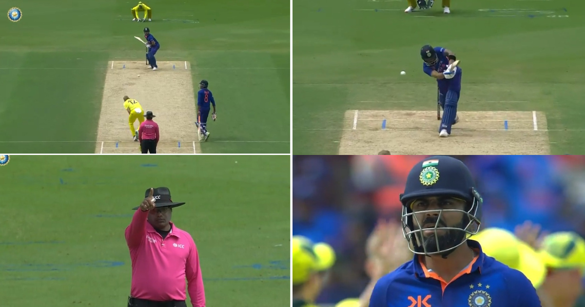 IND vs AUS: Watch – Virat Kohli Gets Trapped LBW By Nathan Ellis, Batter Walks Straight Back To The Dugout As Nitin Menon Raises Finger